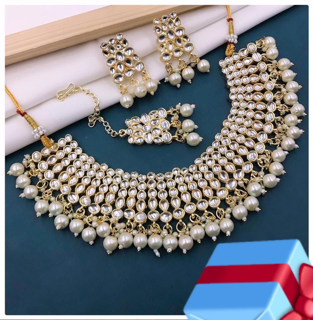 Wedding Wear Kundan Bridal Set Accessories Wholesale Price In Surat

